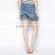 2015 women jeans denim shorts regular rise waist fit rolled hem nutural fading ladies shorts JXQ979