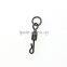 wholesale quality carp fishing Long body Q-shaped swing snap with solid ring