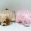 Plush soft toy flower embroidered cushion cover