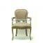 Antique bistro barstool writing table rustic cross back arm dining chair