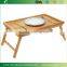 Luxurious Bamboo Bed Tray for breakfast ,Bamboo Laptop Desk with Foldable Legs