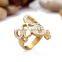 gold plated bronze finger ring designs for girls