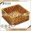 HOT SALE Decorative Unique designed rectangle wicker basket no handles