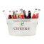 Green Galvanized Steel Oval Drinks Tub