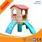 Plastic garden play house with slide for kids fitness and entertainment