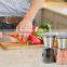 Salt and Pepper Shakers - Salt & Pepper Grinder Set - Spice Mill - Glass Body Brushed Stainless Steel