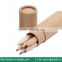 3.5inch wooden color pencil with logo 6pcs promotional natural wooden pencil