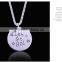 Family jewelry alloy plating sculpture LOGO letter let it go pendant silver Frozen children necklace