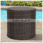 Outdoor Wicker Rattan Barrel Side Table Patio Furniture