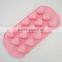 bpa free silicone rubber ice mold with 15 cavity love heart shape