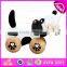 Kids toddler wooden dog pull along toys,Wooden Baby Push and Pull Dog toy W05B106