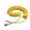 abrasion resistance spiral pvc tube coiled hose 6mm*4mm yellow 5m