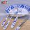 Popular color hot selling ceramic handle stainless cutlery and crockery handle flatware