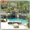 Latest design outdoor fiberglass rock waterfall pool artificial rock waterfall landscaping