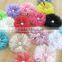 chiffon flower clip with pearl in center for kids hair accessories