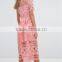 hot sale high waist short sleeve Lace Dress fashion design formal Lace dress