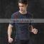 seamless gym apparel men t-shirt print short sleeves with comfortable wicking fibres feature from Fujian