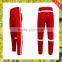 2017 Fashion custom mens sports stylish red nylon track pants with stripe men wholesale china