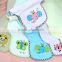 2017 Cute cartoon design cotton baby sweat towel/baby towel organic cotton