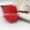 Hot Sales Fashion Faux Fur Hair Ball Keychain Fur Plush HandBag Pendant Charm Soft Ball Car Key Ring For Girls