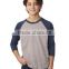 Next Level Apparel Youth CVC 3/4 Raglan Tee - made from 60% combed ring-spun cotton and 40% polyester jersey