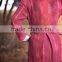 Vintage Kantha Long Jacket in Fuchsia & Gold ~ Extra Extra Large
