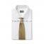 High quality spring and summer classic style shallow collar white crepe striped cotton long-sleeved shirt