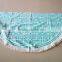 velour cotton beach towel with tassels round shape china supplier