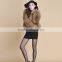 New Fashion SJ057-01 High Quality 1*1 Knit Raccoon Fur Fashion Women Fur Coat