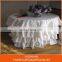 Fancy Product Tiered White Steps In Table Skirt For Wedding Decorative