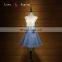 A17EL0006 Two Piece Sexy White and Navy Blue Skirt Short Leisure Keyhole Back Prom Dresses