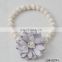 Latest design floral creamy magnesite stone beaded bracelets jewelry with healing stone