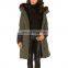 Hotcakes fashion faux fur women parka women winter jacket long style coats