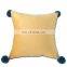 Lovely solid color Velvet pillow case cover with plush ball
