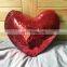 Heart Mermaid Sequin Pillow Case Reversible Valentine Throw Cushion Cover