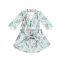 Hot Sale Cartoon Horsehead Print Light Bue Night Gown Tie A Belt In The Waist One-Piece Pajama For Sale