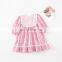 2020 Autumn toddler dress New Girl's Sweet Plaid Dress Korean Lace Vest Plaid 2-Piece Set kids dresses for girls