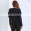 TWOTWINSTYLE Coat For Women Square Collar Puff Long Sleeve Asymmetric Hem Designer Striped