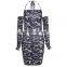 LAITE D2204 2020 autumn&winter hot sales off-shoulder printed bodycon dresses casual dresses