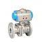 Pneumatic stainless steel ball valve Q641F-16P  Stainless steel ball valve