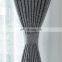 Wholesale nordic style solid thickened cross hemp cotton linen sun shading finished blackout curtains