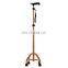 Aluminum Alloy Retractable walking Aid Height Adjustable Four Legged Old Man's Walking Stick