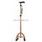 Aluminum alloy 4 legs walking stick telescopic crutch for Rehabilitation Therapy Supplies