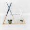 New design black wooden book sundries shelf wall mounted home decoration
