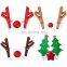 Supplier Christmas Reindeer Antlers Car Decoration Kit Xmas Auto Reindeer Antlers Nose Decorations