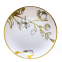 13 inches Factory Customized White Plastic Floral Design Party Plates With Gold Rim