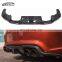F87 M2 Carbon Fiber V Style Rear Diffuser With LED Light For BMW M2 F87 Rear Bumper Lip