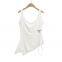 2025 summer new American white camisole vest for women, slim fit and slimming, spicy girl sleeveless backless top for women
