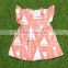 New design kid clothes 2016 wholesale summer childrens boutique clothing fashion baby girl sailboat pattern flutter sleeve dress