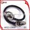 fashion chain black handmade fashion skull leather bracelet